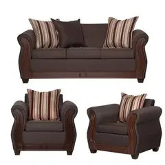 RUZAM MOBEL - Juego De Living 3-1-1 Atenas Chocolate