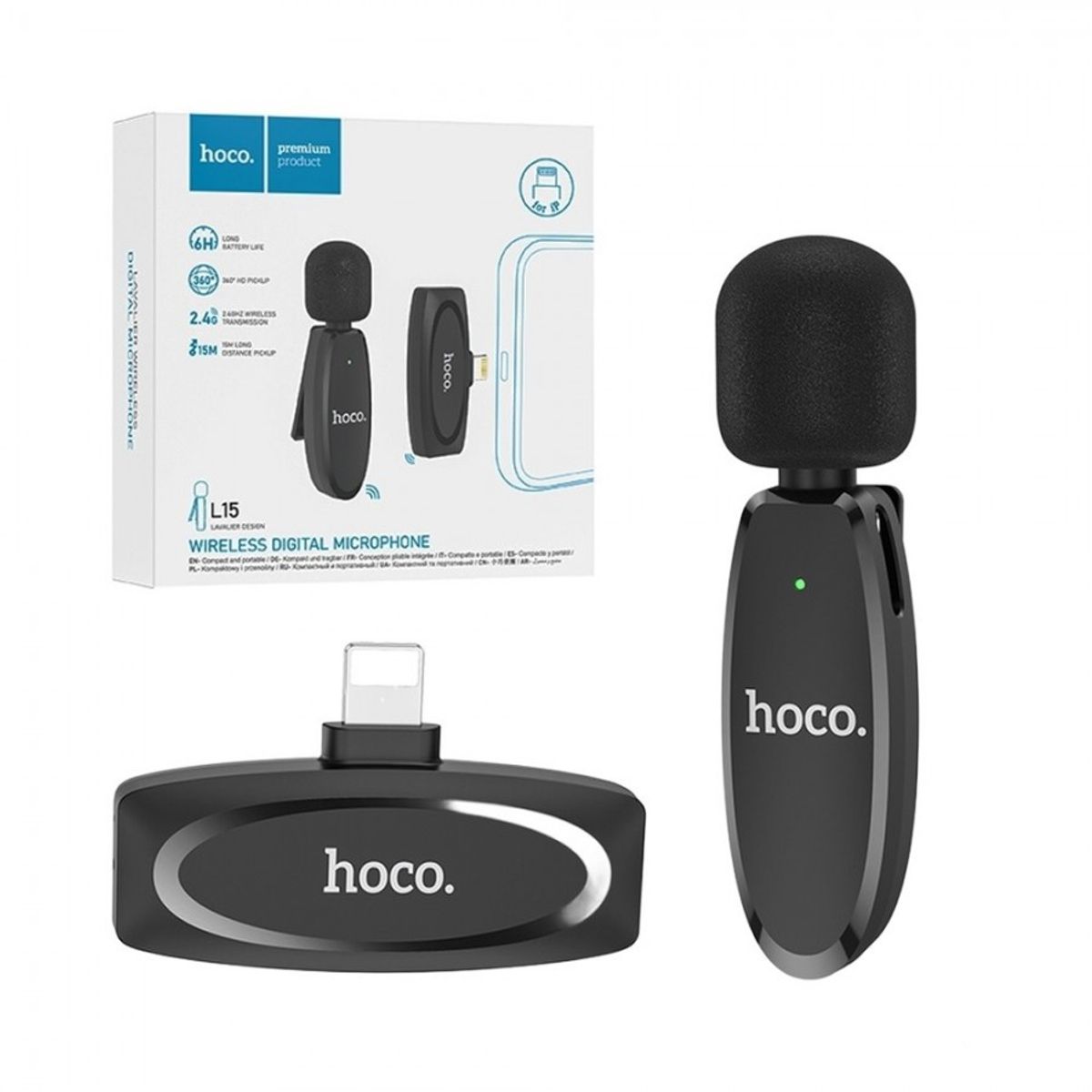 HOCO - Microfono Lavalier inalambrico lightning Hoco L15