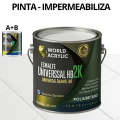 WORLD ACRYLIC - PINTURA ALTO TRANSITO PU 2K - KIT A+B GALÓN BLANCO PERFECTO