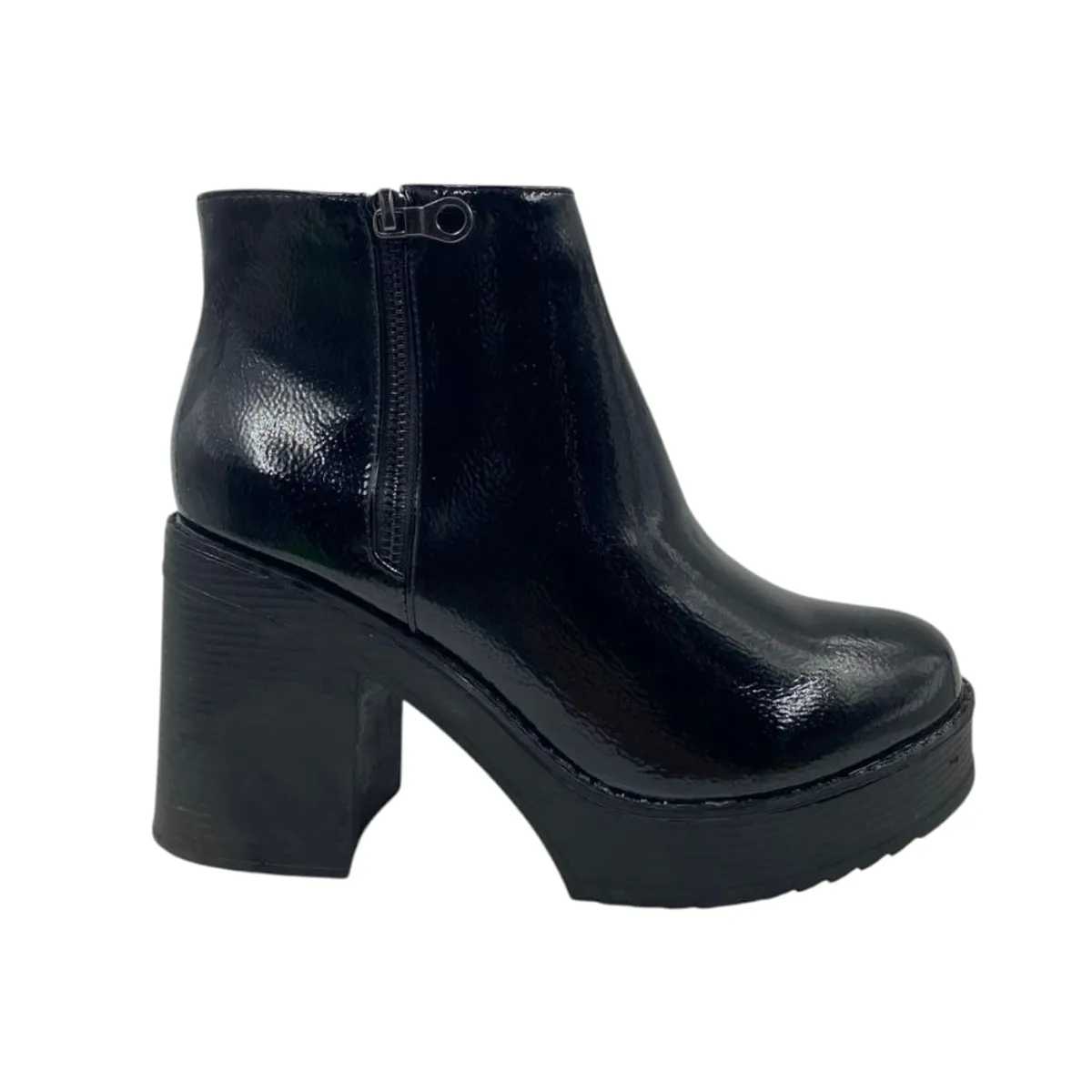 HERIEL - Botín Negro Charol Mujer