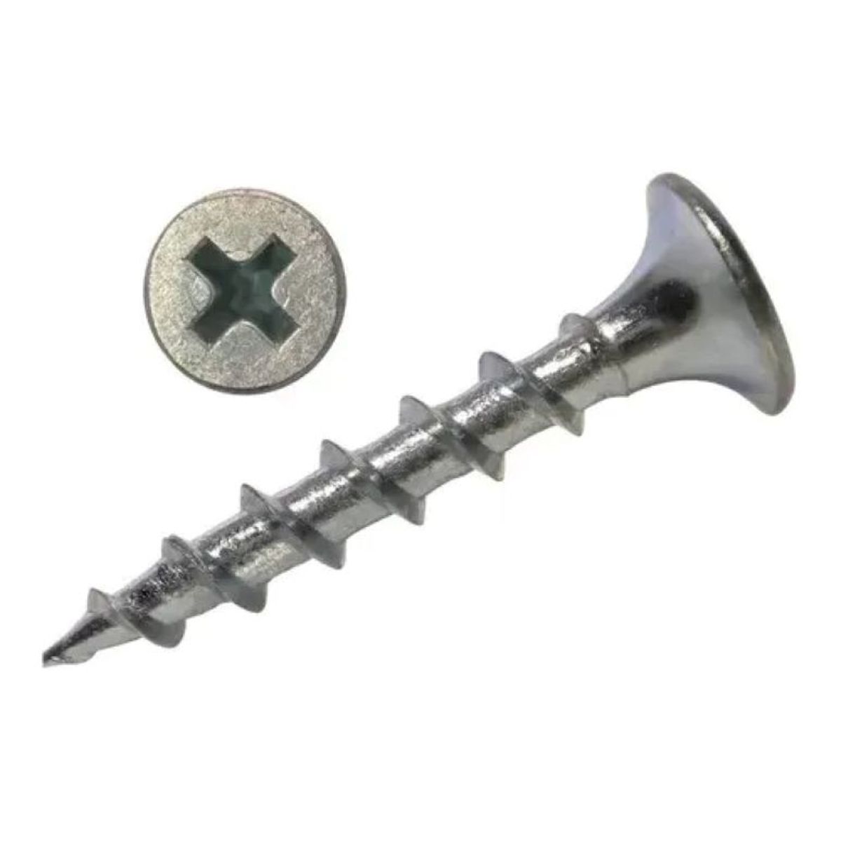 METALFER - Tornillo Madera Crs Zincado 6 X 2 Pulgadas - 1000 Unidades