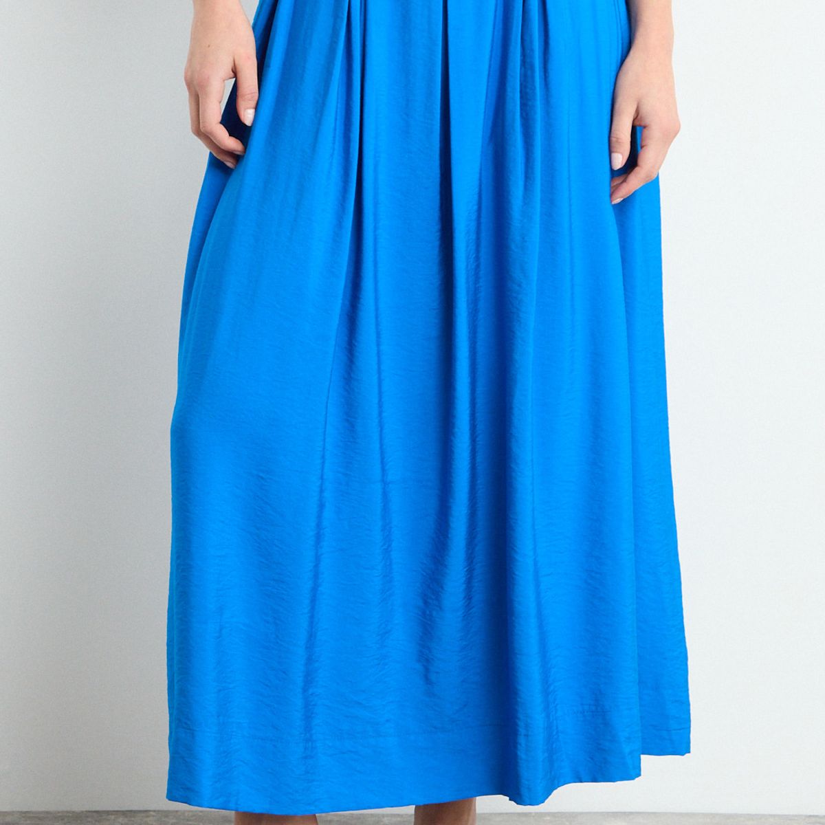 IO - Falda Lisa Larga Mujer Azul Io