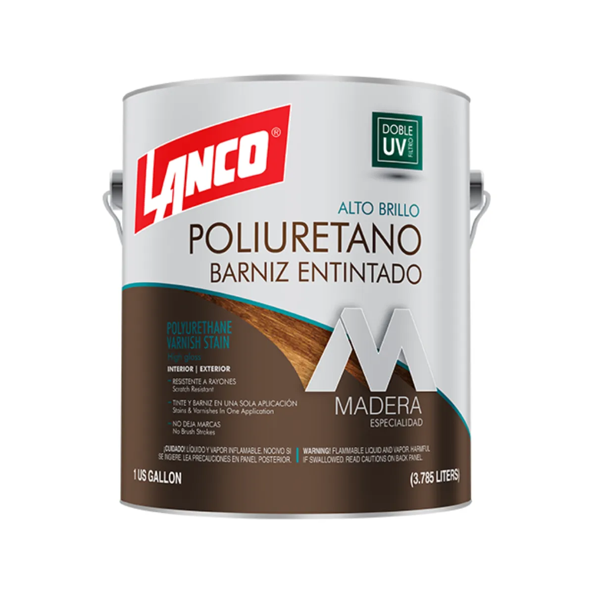 LANCO - Barniz Poliuretano Lanco Tinte Color Roble Oscuro