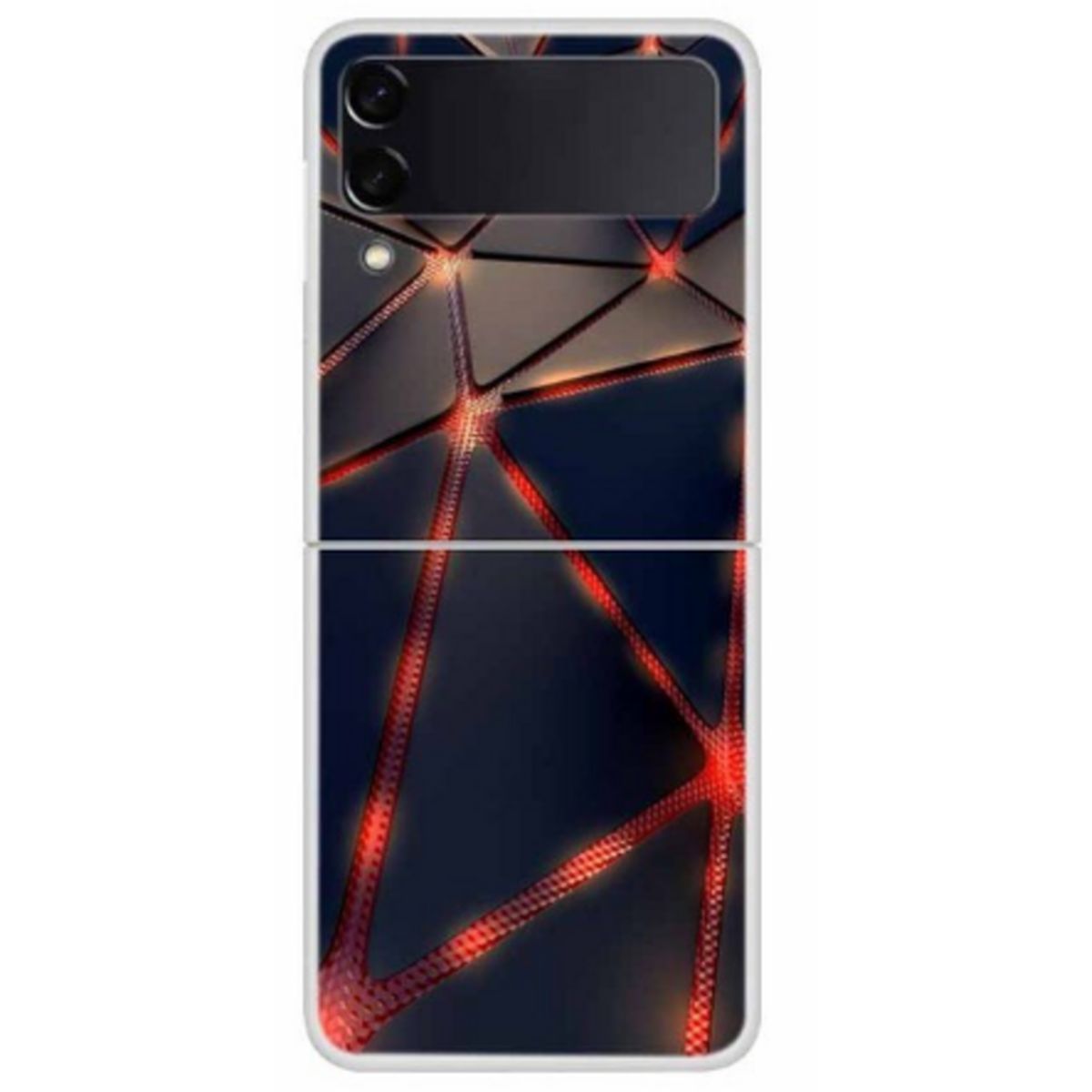 GENERICO - Carcasa Para Samsung Z Flip 4 Nuevas Rigida Negro/Rojo