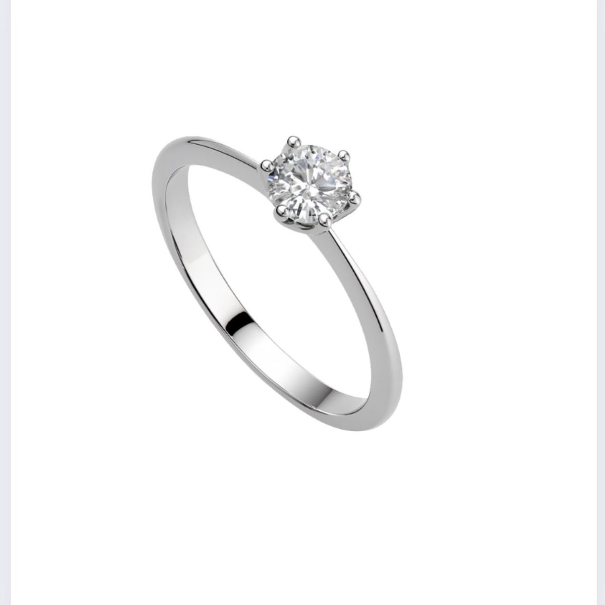 JOYAS LANDEROS - Anillo Solitario Plata Italiana 925 con Circón de 5mm