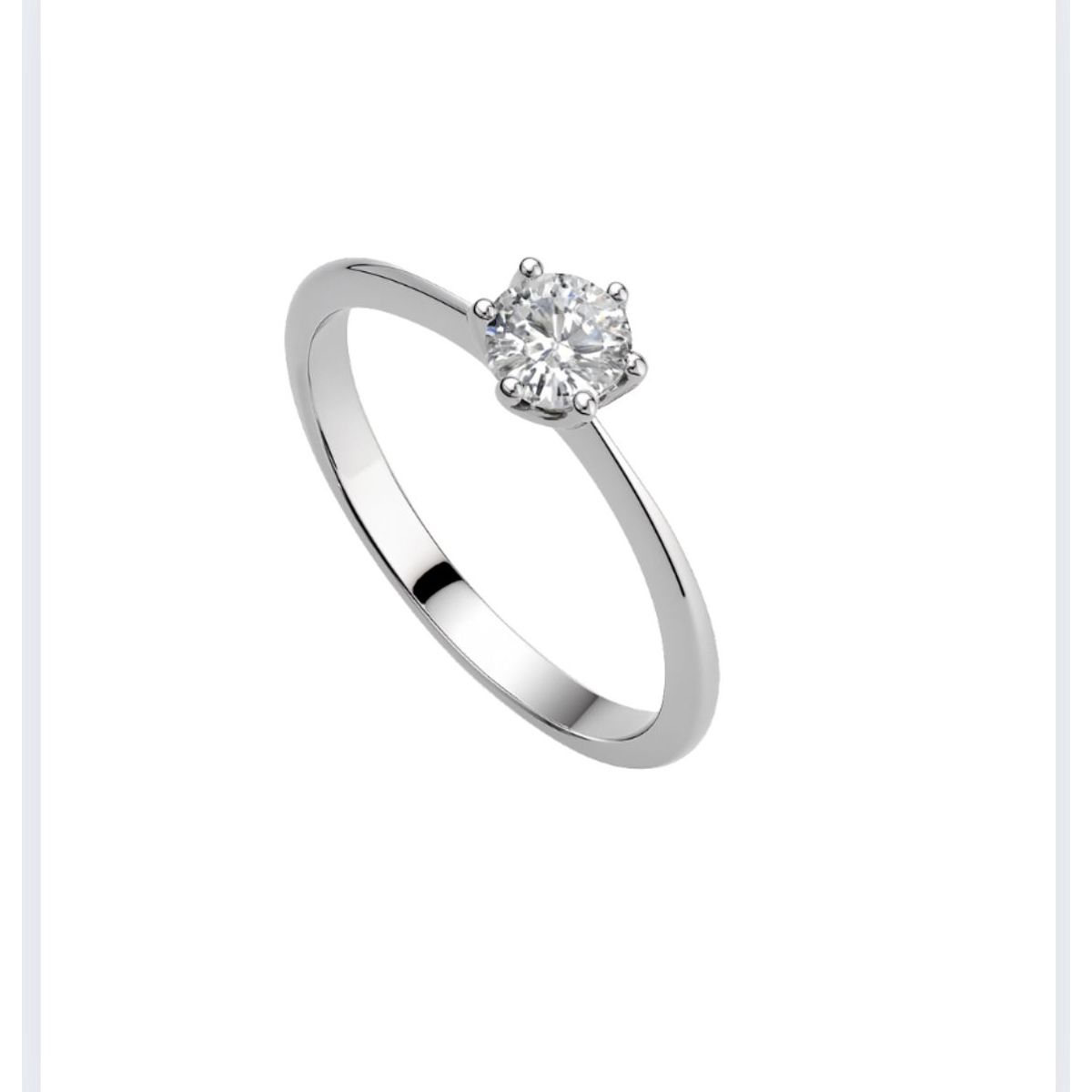 JOYAS LANDEROS - Anillo Solitario Plata Italiana 925 con Circón de 5mm