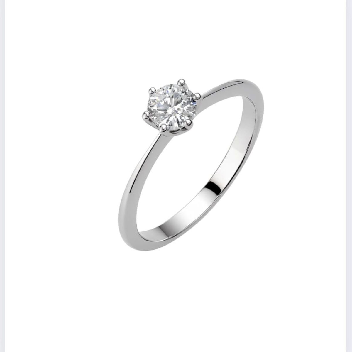 JOYAS LANDEROS - Anillo Solitario Plata Italiana 925 con Circón de 5mm