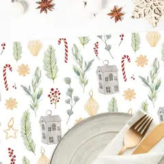 LAFANTINA - INDIVIDUALES DE PAPEL REUTILIZABLES NAVIDAD ADORNOS