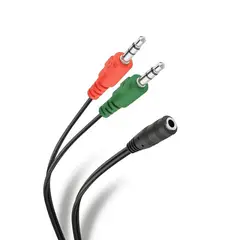 GENERICO - Cable de audio 3.5mm hembra a 2 x 3.5mm macho splitter