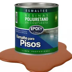 EPOXY - PINTURA ALTO TRAFICO PU 1K - ESMALTE CANCHAS - 1L ROJO LADRILLO