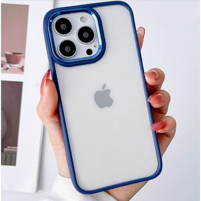 Imagen 2 del producto Carcasa Funda Para Iphone 15 Pro Max Transparente Borde Calidad Color Azul