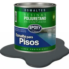 EPOXY - PINTURA ALTO TRAFICO PU 1K - ESMALTE CANCHAS - 1L GRIS ANTRACITA