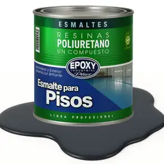 EPOXY - PINTURA ALTO TRAFICO PU 1K - ESMALTE CANCHAS - 1L GRIS GRAFITO