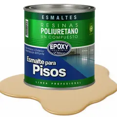 EPOXY - PINTURA ALTO TRAFICO PU 1K - ESMALTE CANCHAS - 1L BEIGE ARENA