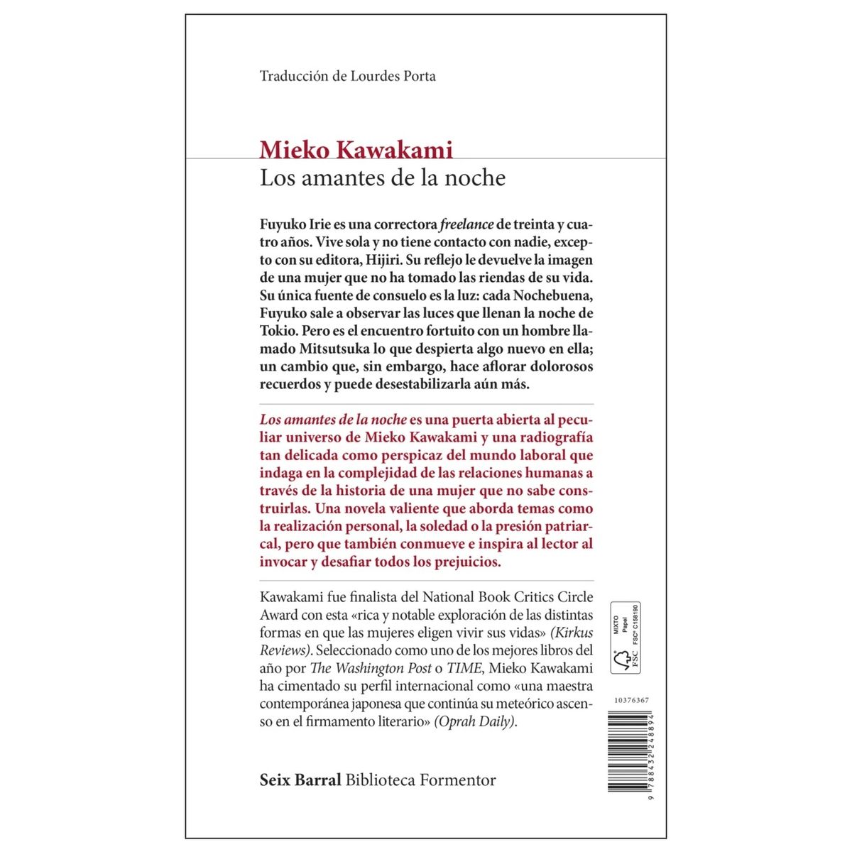 HITWAY MUSIC - LOS AMANTES DE LA NOCHE TAPA BLANDA - MIEKO KAWAKAMI - LIBRO
