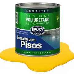 EPOXY - PINTURA ALTO TRAFICO PU 1K - ESMALTE CANCHAS - 1L AMARILLO SEÑALIZACIÓN