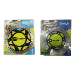 GENERICO - Disco Freno Delantero + Trasero Moto Kawasaki Ninja 300 (5 Hoyos)