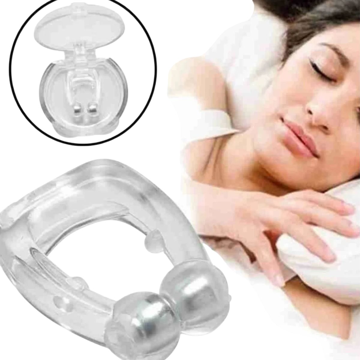 GENERICO - Clips Bio Magnético Anti Ronquidos Evita Apnea Roncar