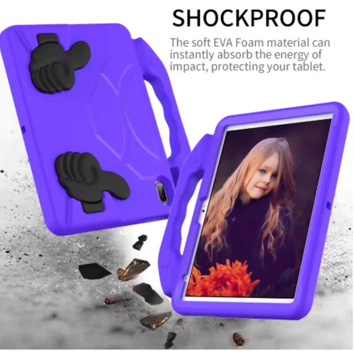 GENERICO - Carcasa Niños Antigolpes Para Tablet Samsung S10 Lite 10.9 Morado