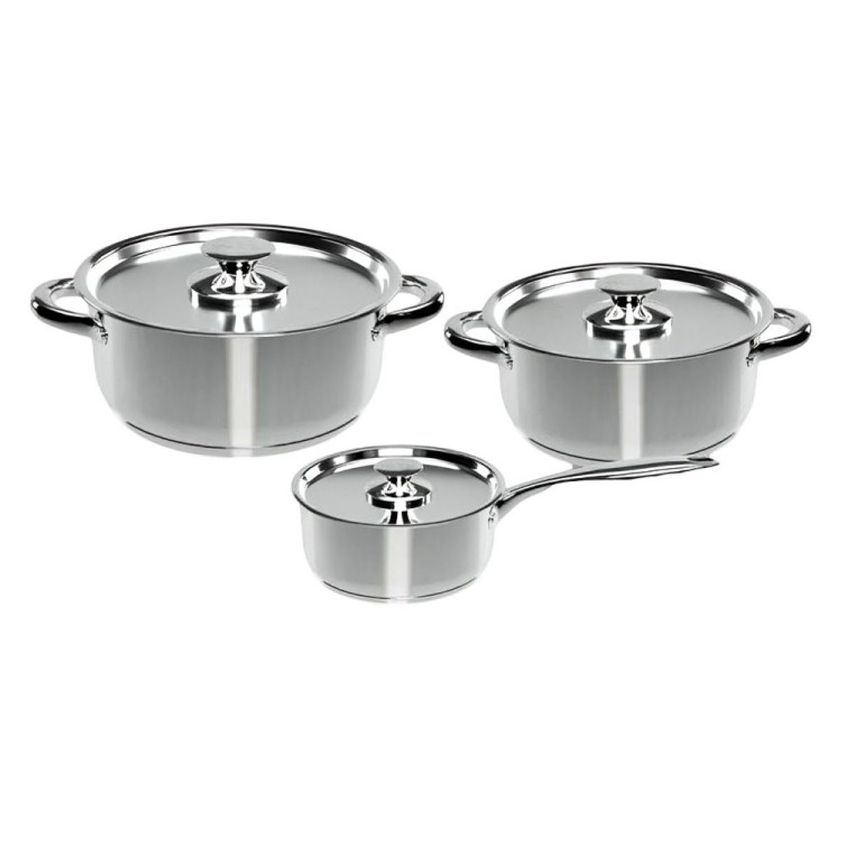 GENERICO - Batería de Cocina 6 Piezas Acero Inoxidable 410-6SS
