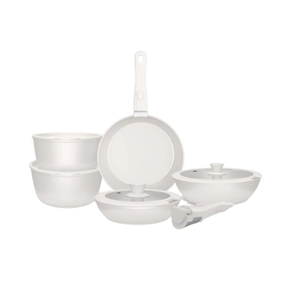 BLACK - Batería de Cocina 7 Piezas Aluminio Forjado Black