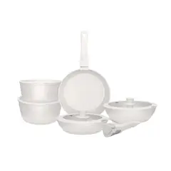 BLACK - Batería de Cocina 7 Piezas Aluminio Forjado