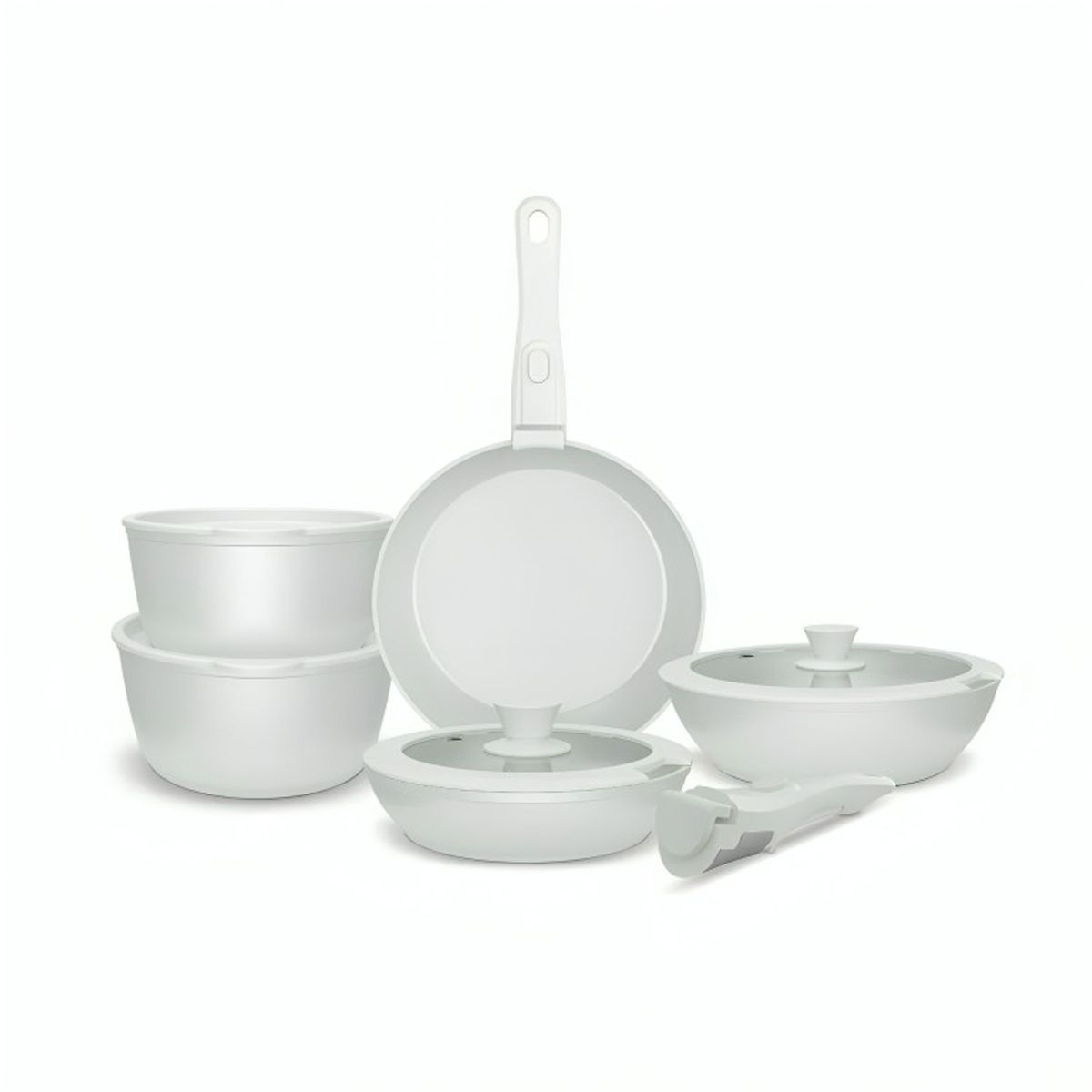 GENERICO - Batería de Cocina 11 Piezas Aluminio Snap-On Mint