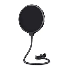 GENERICO - Filtro Anti-pop Metal Flexible Doble Malla Para Micrófonos