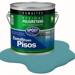 EPOXY - PINTURA ALTO TRAFICO PU 1K - ESMALTE CANCHAS - 4L AZUL PETRÓLEO