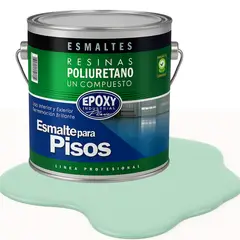 EPOXY - PINTURA ALTO TRAFICO PU 1K - ESMALTE CANCHAS - 4L AZUL VERDE MENTA