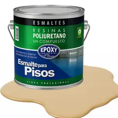 EPOXY - PINTURA ALTO TRAFICO PU 1K - ESMALTE CANCHAS - 4L BEIGE ARENA