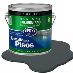 EPOXY - PINTURA ALTO TRAFICO PU 1K - ESMALTE CANCHAS - 4L GRIS ANTRACITA