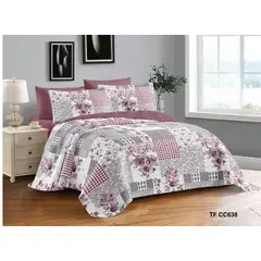 ANGELES DEL HOGAR - CUBRECAMA QUILT DE VERANO CON DISEÑO TF KING