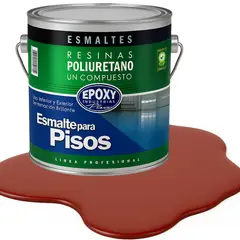 EPOXY - PINTURA ALTO TRAFICO PU 1K - ESMALTE CANCHAS - 4L ROJO ÓXIDO