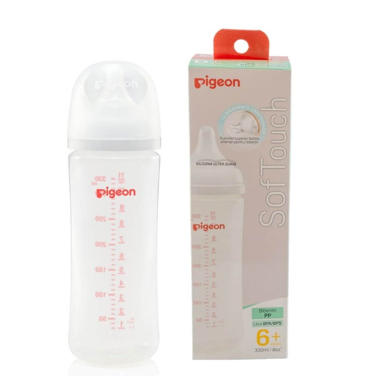 PIGEON - Biberón Softouch Pigeon Pp 330 Ml Color Blanco