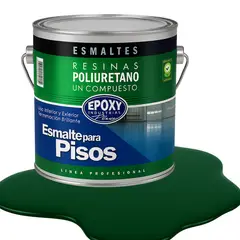 EPOXY - PINTURA ALTO TRAFICO PU 1K - ESMALTE CANCHAS - 4L VERDE BOSQUE