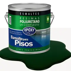 EPOXY - PINTURA ALTO TRAFICO PU 1K - ESMALTE CANCHAS - 4L VERDE OSCURO