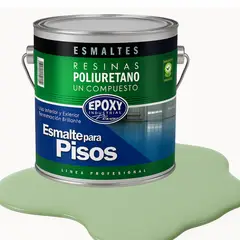 EPOXY - PINTURA ALTO TRAFICO PU 1K - ESMALTE CANCHAS - 4L VERDE SALVIA