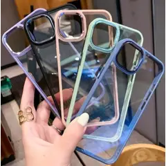 GENERICO - Carcasa Funda Para Iphone 15 Pro Max Transparente Borde Calidad Color Lila