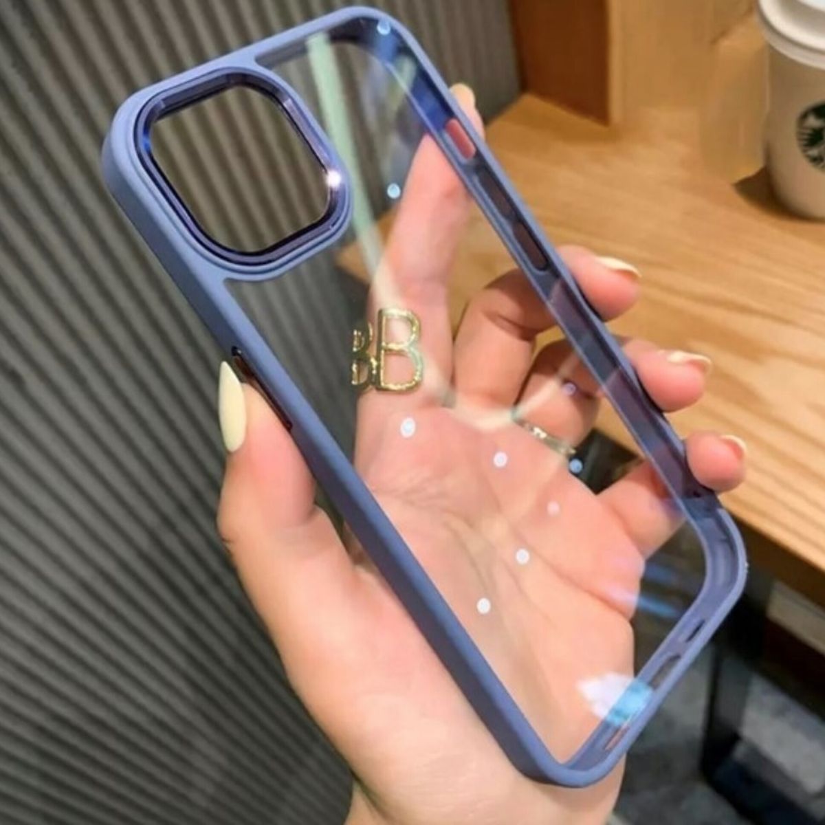 GENERICO - Carcasa Funda Para Iphone 15 Pro Max Transparente Borde Calidad Celeste