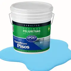 EPOXY - PINTURA ALTO TRAFICO PU 1K - ESMALTE CANCHAS - TINETA 4G AZUL CIELO