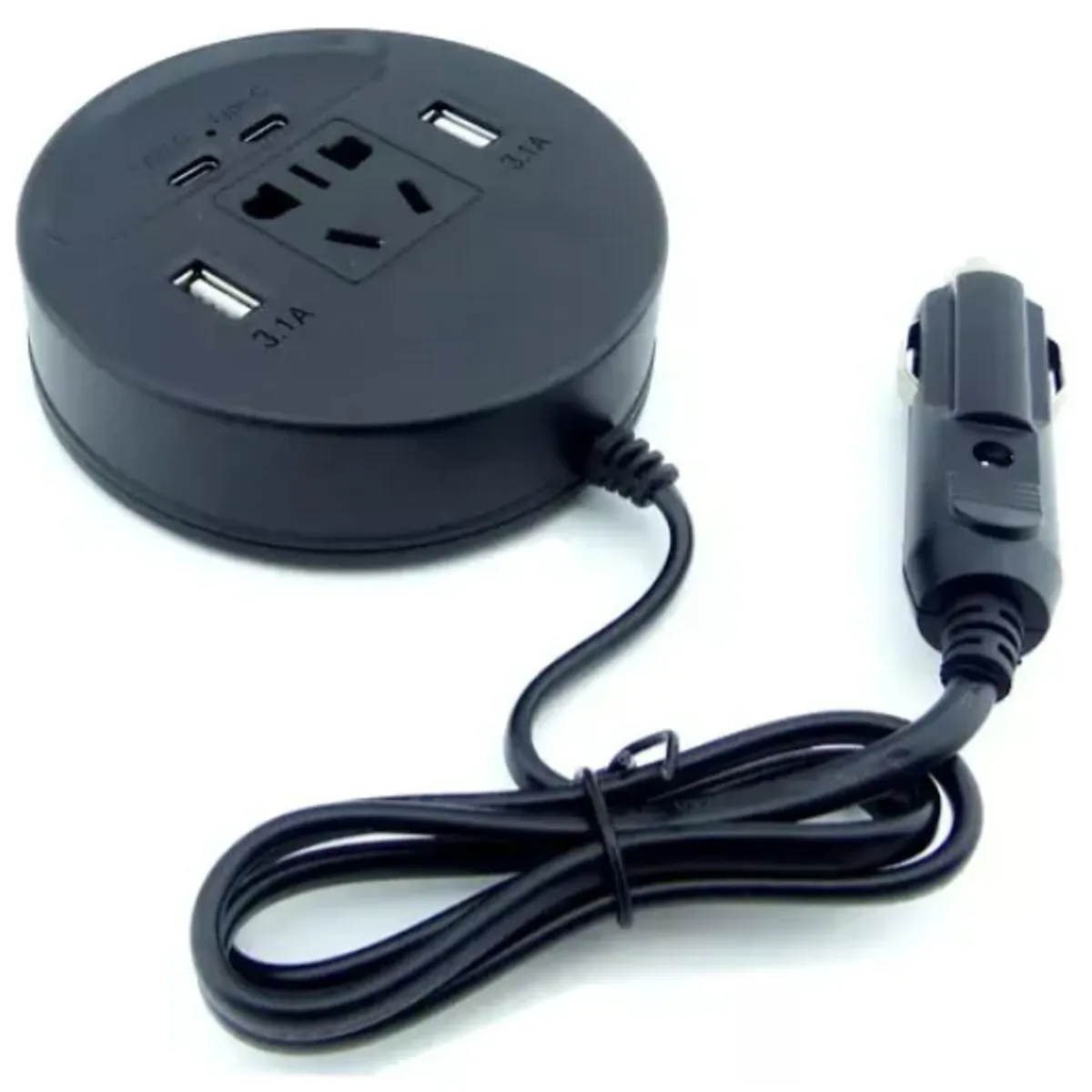 GENERICO - Inversor De Voltaje Automóvil 12 Volt 2 Usb 2 Tipo-c 150w