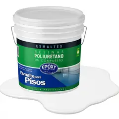 EPOXY - PINTURA ALTO TRAFICO PU 1K - ESMALTE CANCHAS - TINETA 10L BLANCO PURO