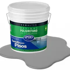 EPOXY - PINTURA ALTO TRAFICO PU 1K - ESMALTE CANCHAS - TINETA 4G GRIS MEDIO