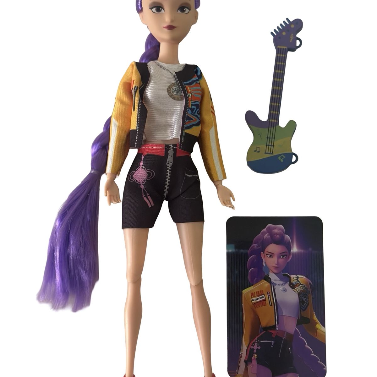 GENERICO - Muñeca Rumi Guerrera Kpop Generica 30cm Conn Música Guitarra Tarjeta