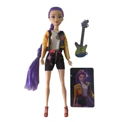 GENERICO - Muñeca Rumi Guerrera Kpop Generica 30cm Conn Música Guitarra Tarjeta