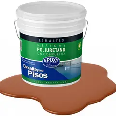 EPOXY - PINTURA ALTO TRAFICO PU 1K - ESMALTE CANCHAS - TINETA 10L ROJO LADRILLO