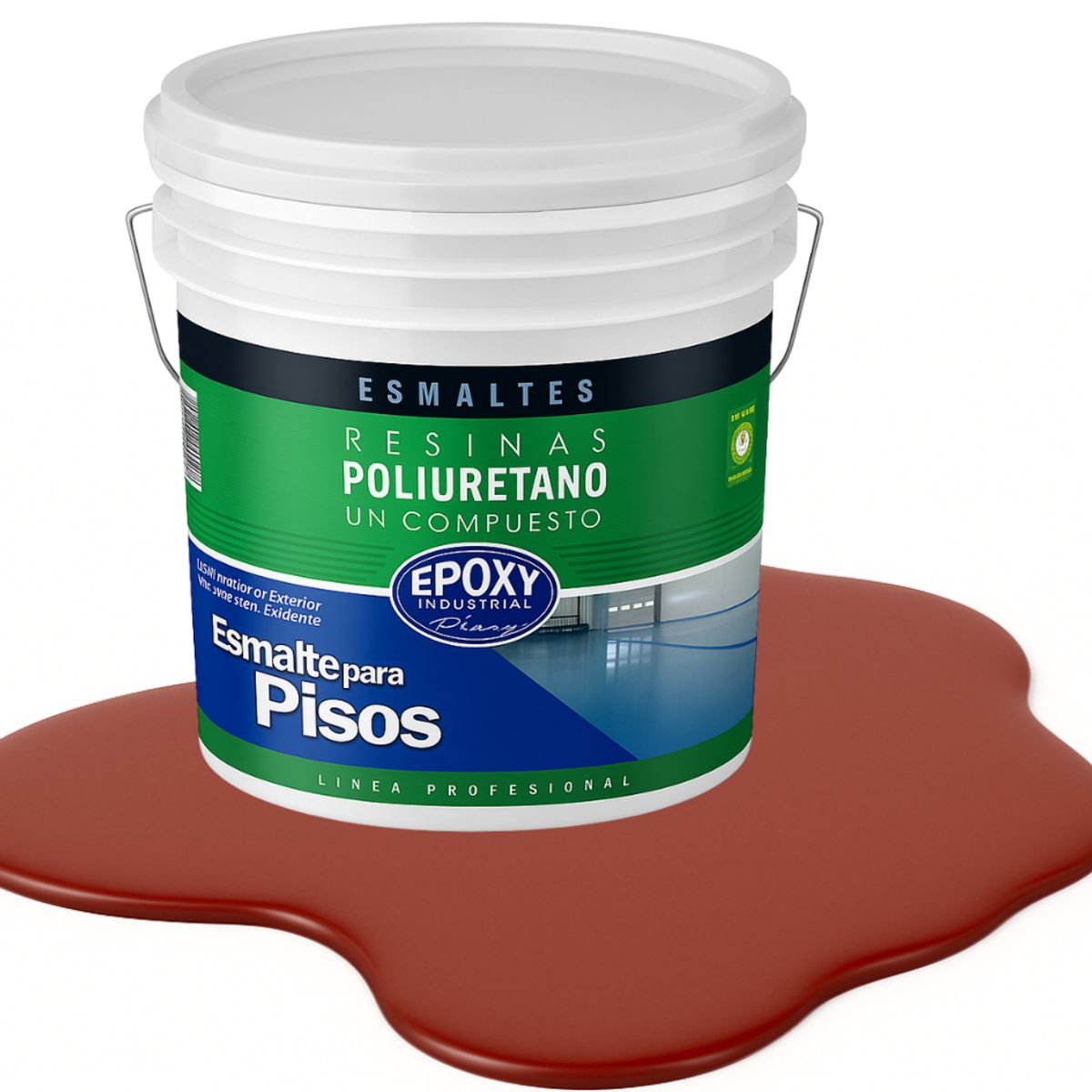 EPOXY - PINTURA ALTO TRAFICO PU 1K - ESMALTE CANCHAS - TINETA 4G ROJO ÓXIDO