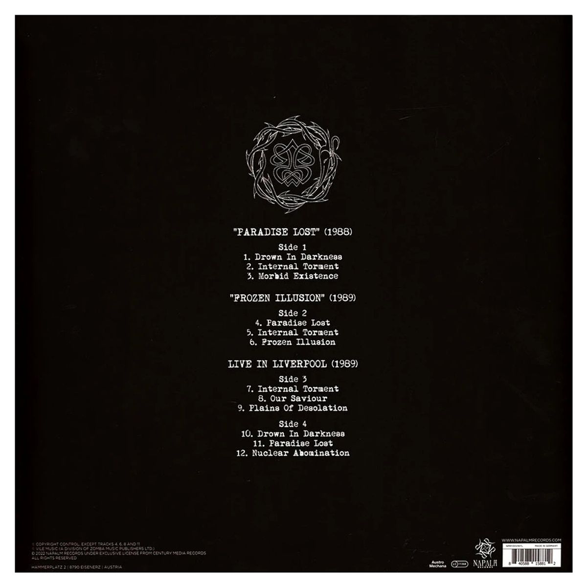 GENERICO - Paradise Lost - Drown In Darkness - The Early Demos - Vinilo Doble