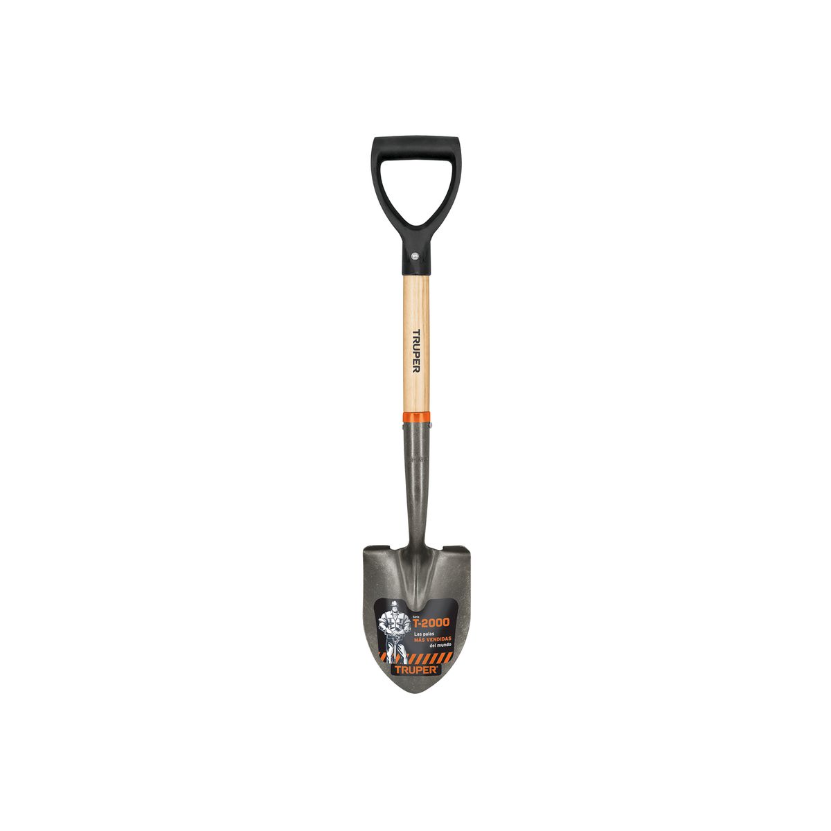 TRUPER - Pala Cajuelera Redonda Puño D Mango De Madera Truper